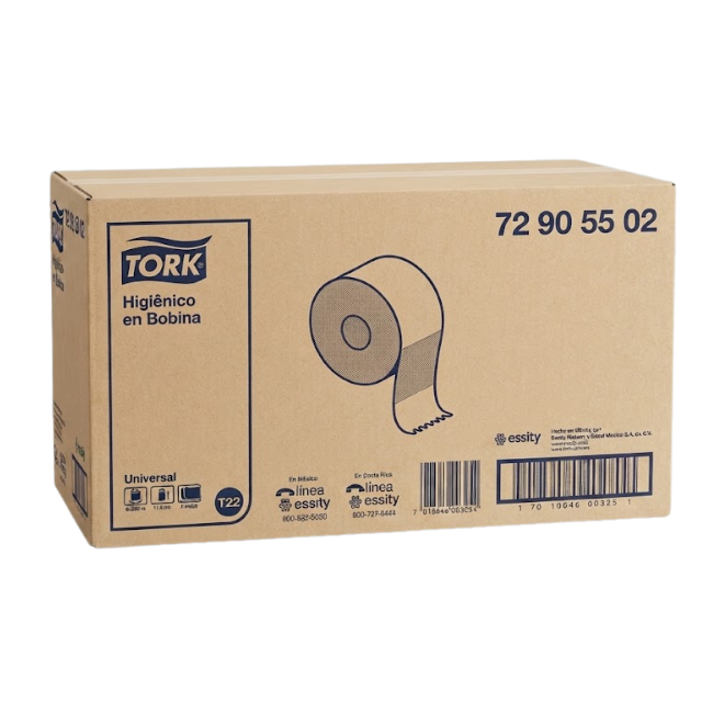 PAPEL HIG. JUMBO ROLL TORK 2H CAJA 6X250 MTS.
