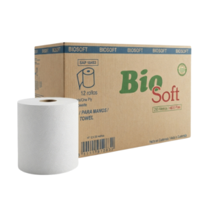 TOALLA ROLLO MANOS BLANCO BIOSOFT CAJA 12X800 PIES