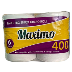 PAPEL HIGIENICO JUMBO ROLL MAXIMO 1Ply 6x400 mts.