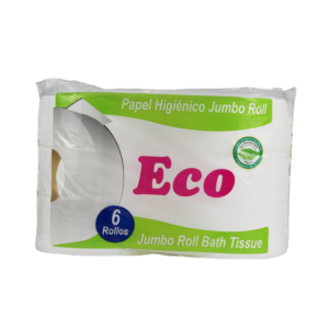 PAPEL HIGIENICO JUMBO ROLL ECO 2 PLY 6x250 MTS.