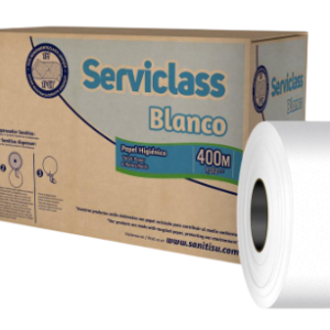 PAPEL HIGIÉNICO JUMBO ROLL SERVICLASS 12X400 MTS.