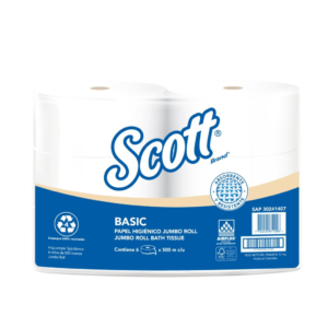 PAPEL HIG. JUMBO ROLL SCOTT 6X500 MTS.