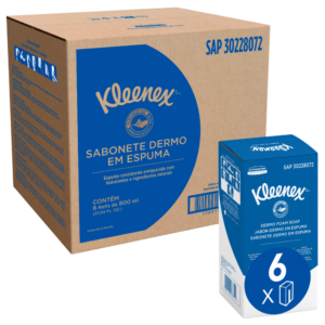 JABON P/ MANOS ESPUMA DERMO KLEENEX, CAJA 1*6*800 ML