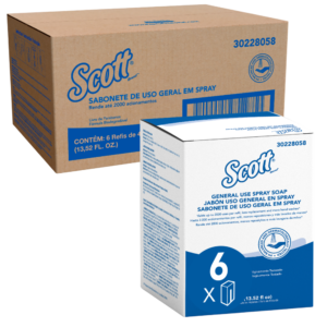 JABON P/ MANOS SPRAY SCOTT, CAJA 1*6*400 ML.