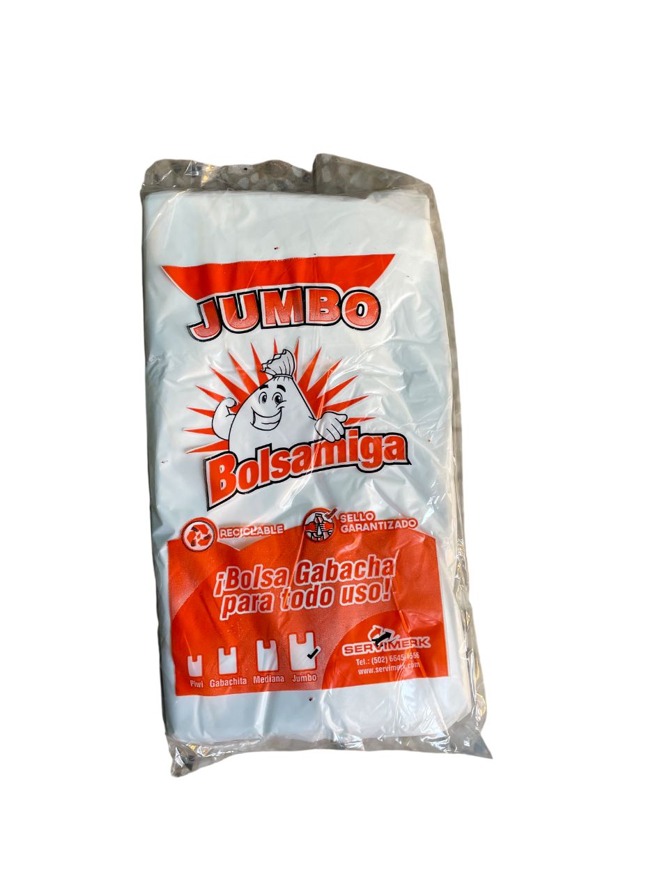BOLSA GABACHA BLANCA MEDIANA, 100*1 JUMBO