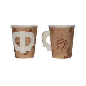 VASO CARTON P/ BEBIDA CALIENTE CON ASA 8 ONZ. PAQ. 25*1