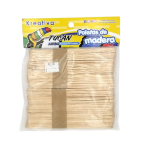 PALETA MADERA JUMBO NATURAL PAQ. 80*1