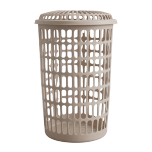 CANASTA PLASTICA CON TAPA PARA ROPA