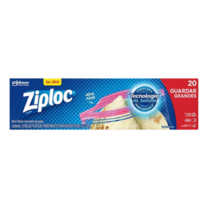 BOLSAS ZIPLOC GRANDE CON DOBLE CIERRE CAJA 1*20