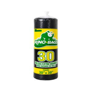 RINO-BAGS  BOLSA BASURA 30"X38 EXTRA GRANDE  ROLLO, 1X30 UNDS.