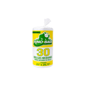 RINO-BAGS BOLSA BASURA 21"X28" EXTRA GRANDE  ROLLO, 1X30UNDS.