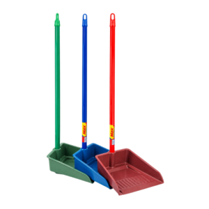 RECOGEDOR DE BASURA RECICLADO} CON PALO DE MADERA